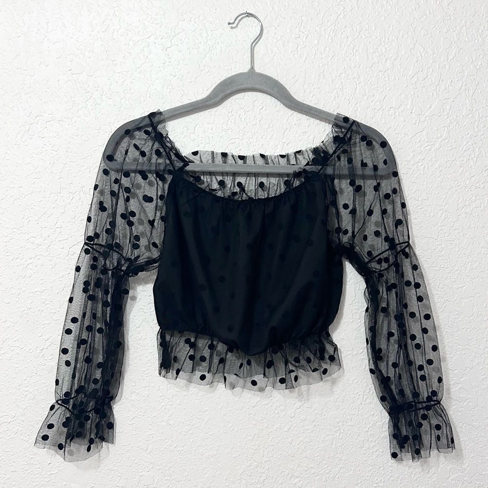 SHEIN cropped long sleeve shirt size small
